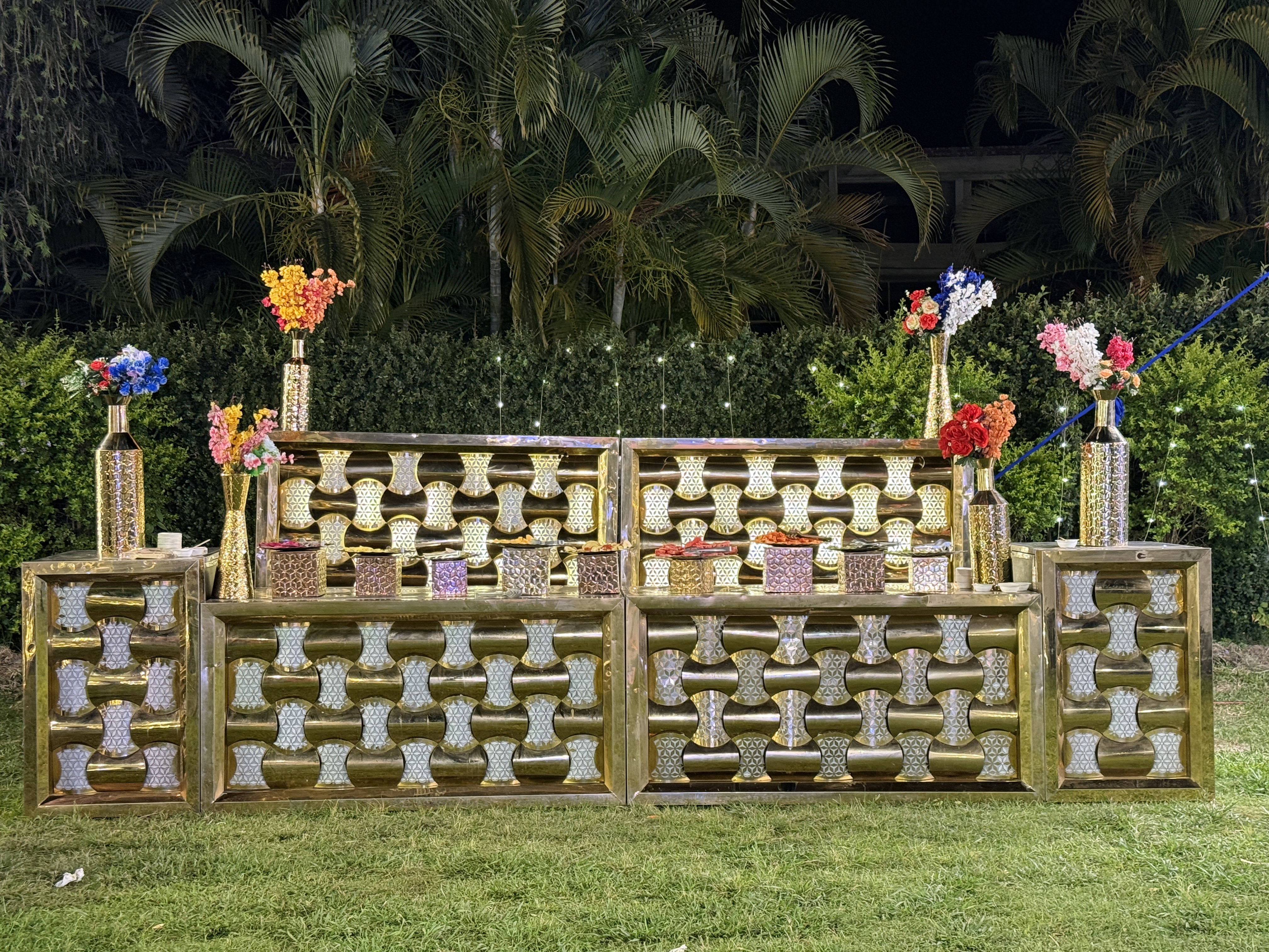 Reception wedding photo at Corbett Wild Resort